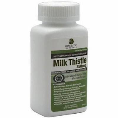 Genceutic Naturals Milk Thistle, Natural Capsules, 60 CT