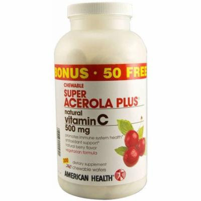 American Health Super Acerola Plus Chewable Wafers, 300 CT
