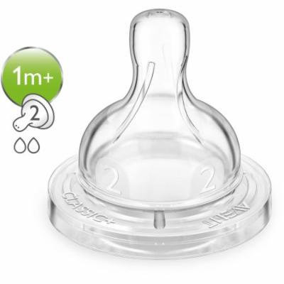 Philips Avent Anti-Colic Slow Flow Nipple for Avent Anti-Colic Baby Bottles, 1 Month+, BPA-Free, 2pk