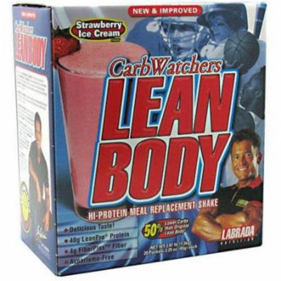 Labrada Nutrition Lean Body, Strawberry Ice Cream Flavor, 20 CT