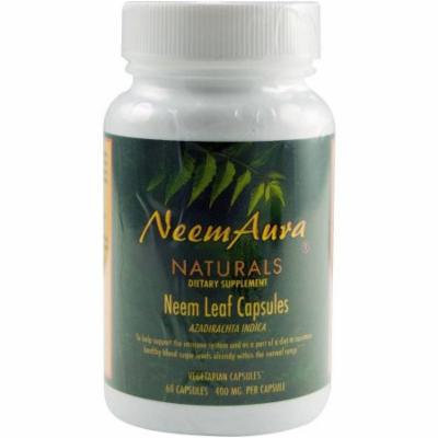 Neem Aura Naturals Organic Neem Leaf Vegetarian Capsules, 60 CT