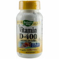 Nature's Way Vitamin D-400, Dry Form Capsules, 100 CT (Pack of 2)