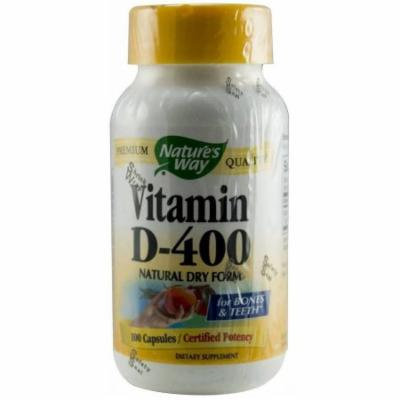 Nature's Way Vitamin D-400, Dry Form Capsules, 100 CT (Pack of 2)