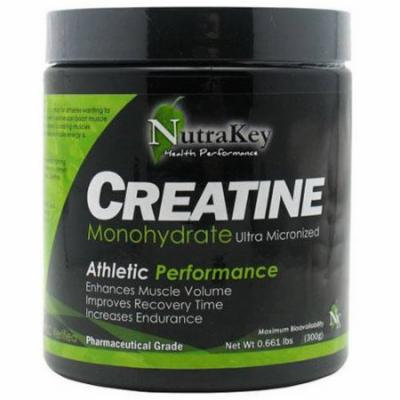Nutrakey Creapure Creatine Monohydrate, Unflavored, 300 GM