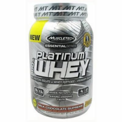 MuscleTech 100% Platinum Whey, Milk Chocolate Supreme, 2 LB