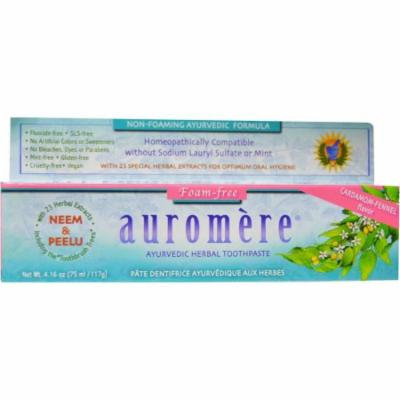 Auromere Non-Foaming Herbal Toothpaste, 4.16 OZ (Pack of 12)