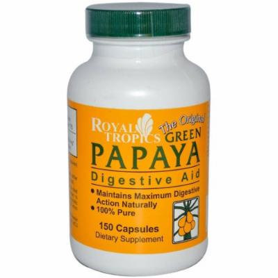 Royal Tropics The Original Green Papaya Digestive Aid Capsules, 150 CT