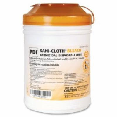 Surface Disinfectant Cleaner Sani-Cloth Bleach Chlorine Scent Wipe 75 Count Manual Pull Canister