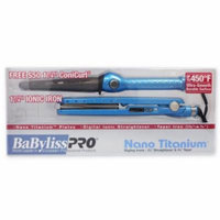 BABYLISS Pro Nano Titanium 1-1/4 Inch Flat Iron and 1-1/4 Inch Coni-Curl Iron Combo Model: BABNTPP21