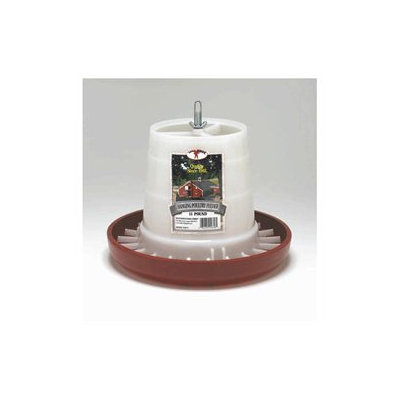 Miller Hanging Poultry Feeder White Red 11 Pound - PHF11
