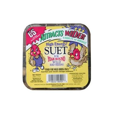 C & s Products 12 Piece High Energy Suet For Year Round Wild Bird Feeding CS12501 - Pack of 12