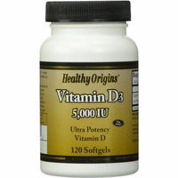 Healthy Origins Vitamin D3, Lulanolin Gels, 120 CT