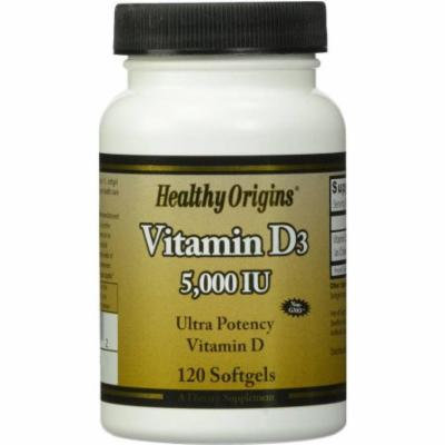 Healthy Origins Vitamin D3, Lulanolin Gels, 120 CT