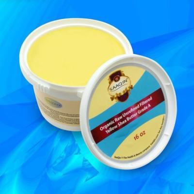 Authentic African Shea Butter FILTERED & CREAMY 16 Oz Organically Grown, NON-GMO By SaaQin® - 1lb