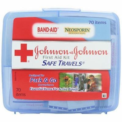 Pack of 6 Johnson & Johnson Red Cross Portable Travel First Aid Kit 70 Pieces Plastic Case Each