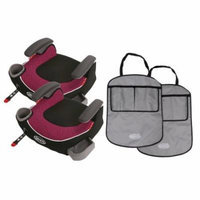 2 Graco Affix Backless Booster Car Seats with Free Kick Mats, Callie