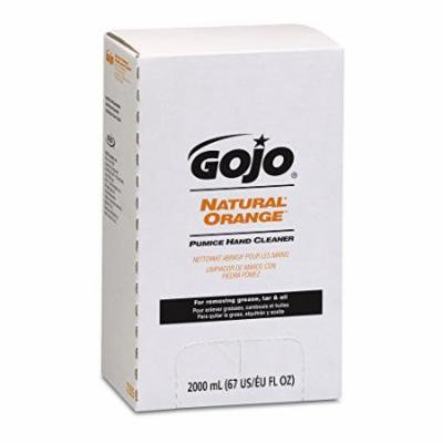 GOJO 7255 NATURAL ORANGE Pumice Hand Cleaner Refill, Citrus Scent, 2000mL (Case of 4)