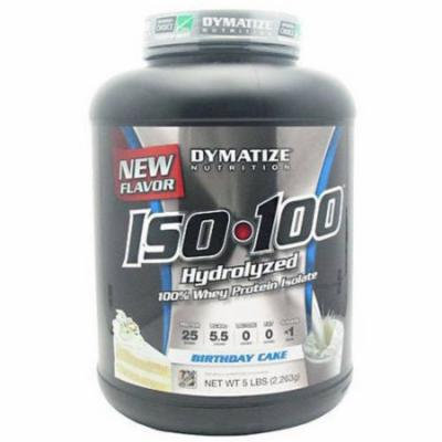 Dymatize Iso-100, Birthday Cake, 5 LB