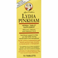 2 Pack Lydia Pinkham Herbal Tablets - 72 Tablets Each