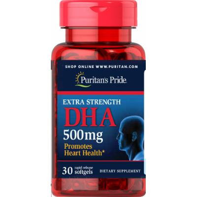 Puritan's Pride Extra Strength DHA 500 mg-30 Softgels