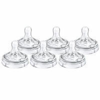 Philips Avent Natural Nipple Slow Flow, 6 Pack BONUS Reusable Sterilizer Bag