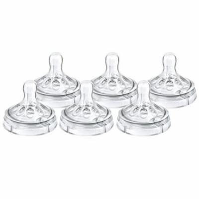 Philips Avent Natural Nipple Slow Flow, 6 Pack BONUS Reusable Sterilizer Bag