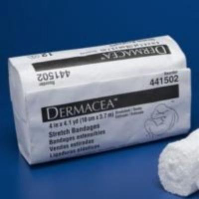 COVIDIEN Stretch Bandage Roll Dermacea Cotton / Polyester Blend 4 X 4.1 Ydard Sterile (#441506, Sold Per Piece)