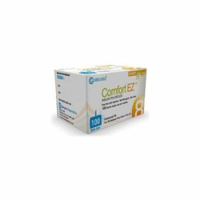 Clever Choice 31G8 Comfor Ez Insulin Pen Needles 31G 8 mm. - Box of 100