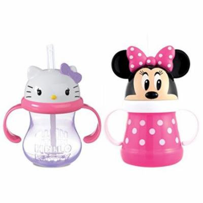 Munchkin Hello Kitty Straw Cup + Disney Minnie Straw Cup