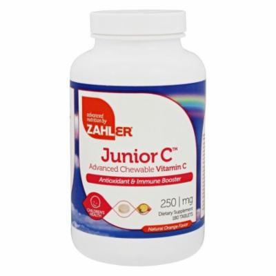 Zahler - Junior Vitamin C Natural Orange Flavor 250 mg. - 180 Chewable Tablets