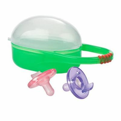 Nuby Paci Cradle Pacifier Box, Green with Soothie Pacifiers