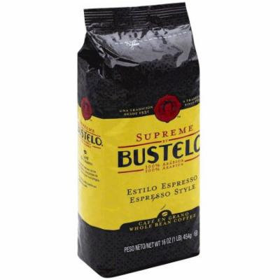 Supreme by Bustelo Espresso Style Whole Bean Coffee, 16 oz, (Pack of 8)
