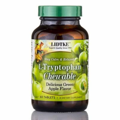 L-Tryptophan Chewable, Green Apple Flavor - 60 Tablets by Lidtke