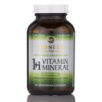 1+1 Vitamin Mineral Iron-Free - 60 Vegetarian Capsules by Pioneer