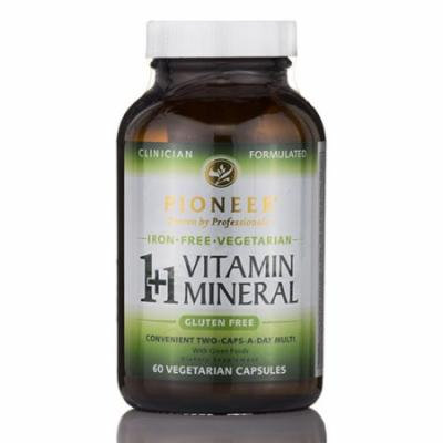 1+1 Vitamin Mineral Iron-Free - 60 Vegetarian Capsules by Pioneer