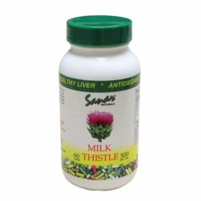 Milk Thistle Herbal XTRA by Sanar Naturals 60 Caps - 500mg Each - Supports Li...