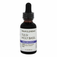 Four Elements Herbals - Fresh Herb Extract Tincture Tulsi Holy Basil - 1 oz.
