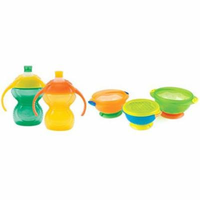 Munchkin Click Lock 7 Ounce Bite Proof Trainer Cup 2 Pack with Suction Bowls,...