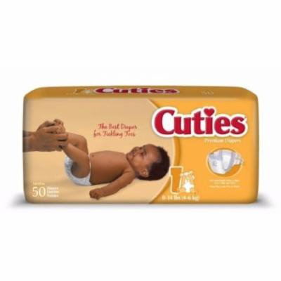 First Quality Baby Diaper Cuties Tab Closure Size 1 Disposable Heavy Absorbency (#CR1001, Sold Per Case)