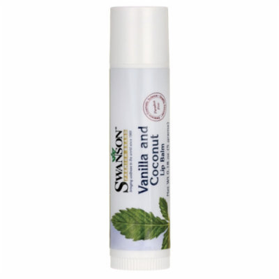 Swanson Vanilla and Coconut Lip Balm 0.18 oz (5 grams) Balm
