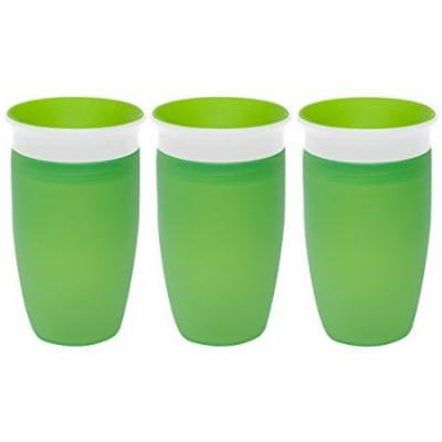 Munchkin Miracle 360 Degree 10 Ounce Spoutless Cup, 3 Pack, Green/Green/Green
