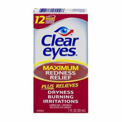 6 Pack Clear Eyes Maximum Redness Relief Eye Drops 1 oz Each