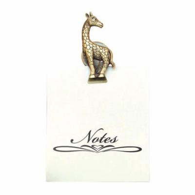 Greatlookz All For Giving Giraffe Memo Note Pad with Magnetic Clip, Brass
