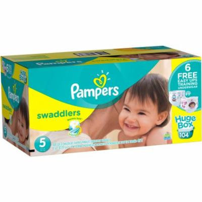 Pampers Swaddlers Diapers, Size 5, 104 Count (Bonus Box)
