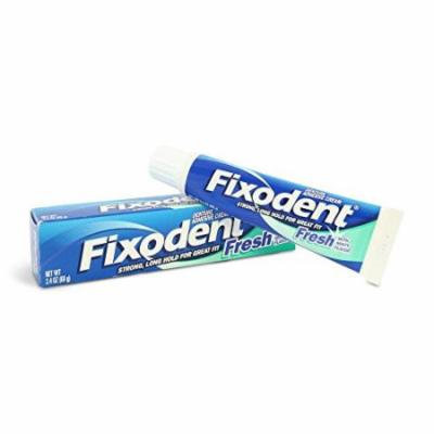 6 Pack - Fixodent Denture Adhesive Cream, Fresh Mint 2.40 oz Each