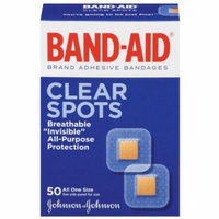 2 Pack - Band-Aid Adhesive Bandages Clear Spots All One Size - 50 count Each