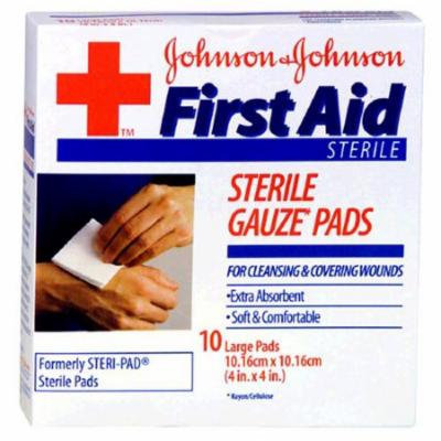 3 Pack - BAND-AID First Aid Large Gauze Pads, 4 in x 4 in, 10 Each