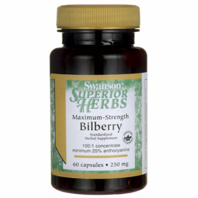 Swanson Maximum Strength Bilberry 250 mg 60 Caps