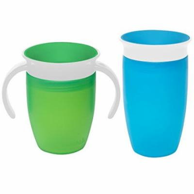 Munchkin Miracle 360 Degree No-Spill Trainer and 10 Ounce Cup, Twin Pack, Gre...