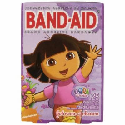 7 Pack Band-Aid Adhesive Bandages Dora the Explorer Decorated Bandages, 25 Each